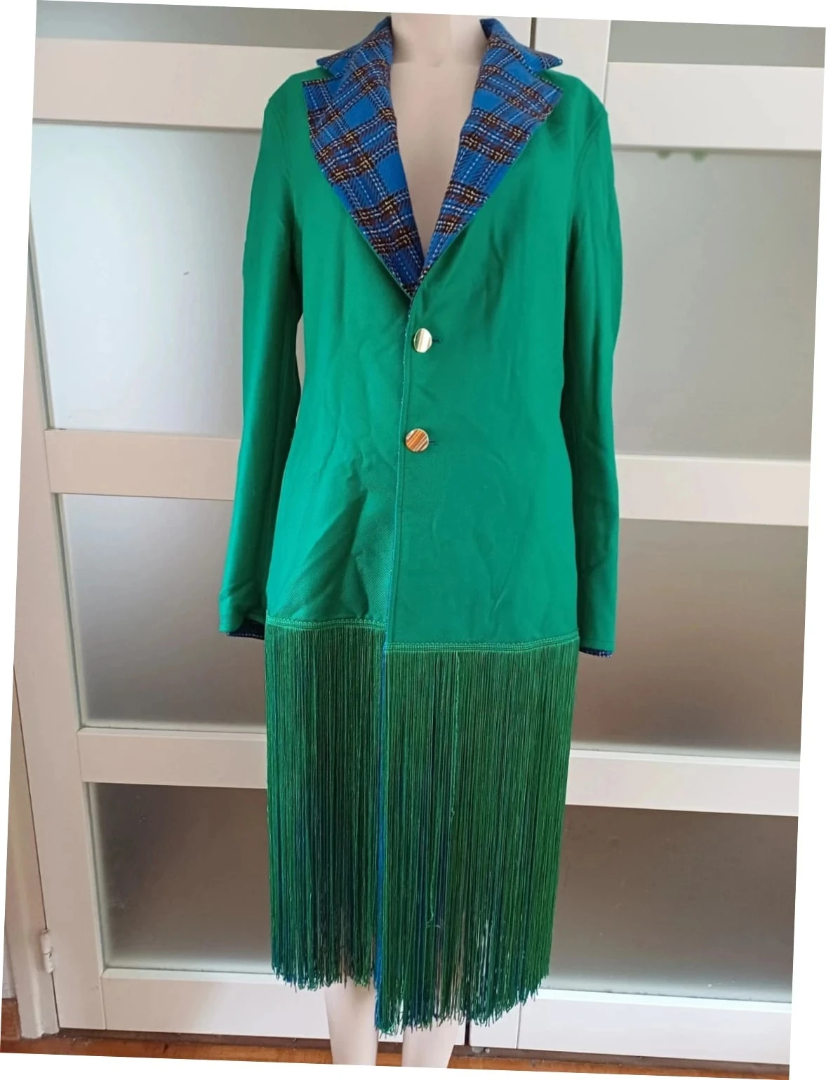 Pièce de créateur Veste Réversible Frangée VictoriaTomas - Taille S (36) - Pièce de Défilé – photo 8